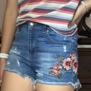 Distressed Jean Shorts